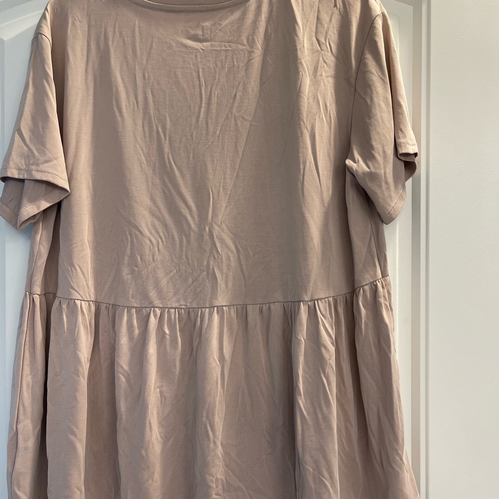 AMERICAN EAGLE Baby Doll Short Sleeve Top baby pink color size large - Picture 2 of 6